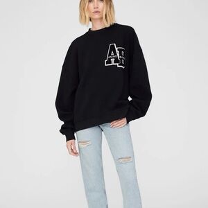 Anine Bing New Black Logo Sweatshirt